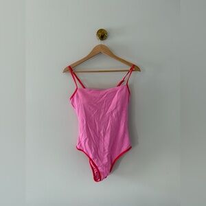 wild fable Pink One-Piece Swimsuit with Red Trim